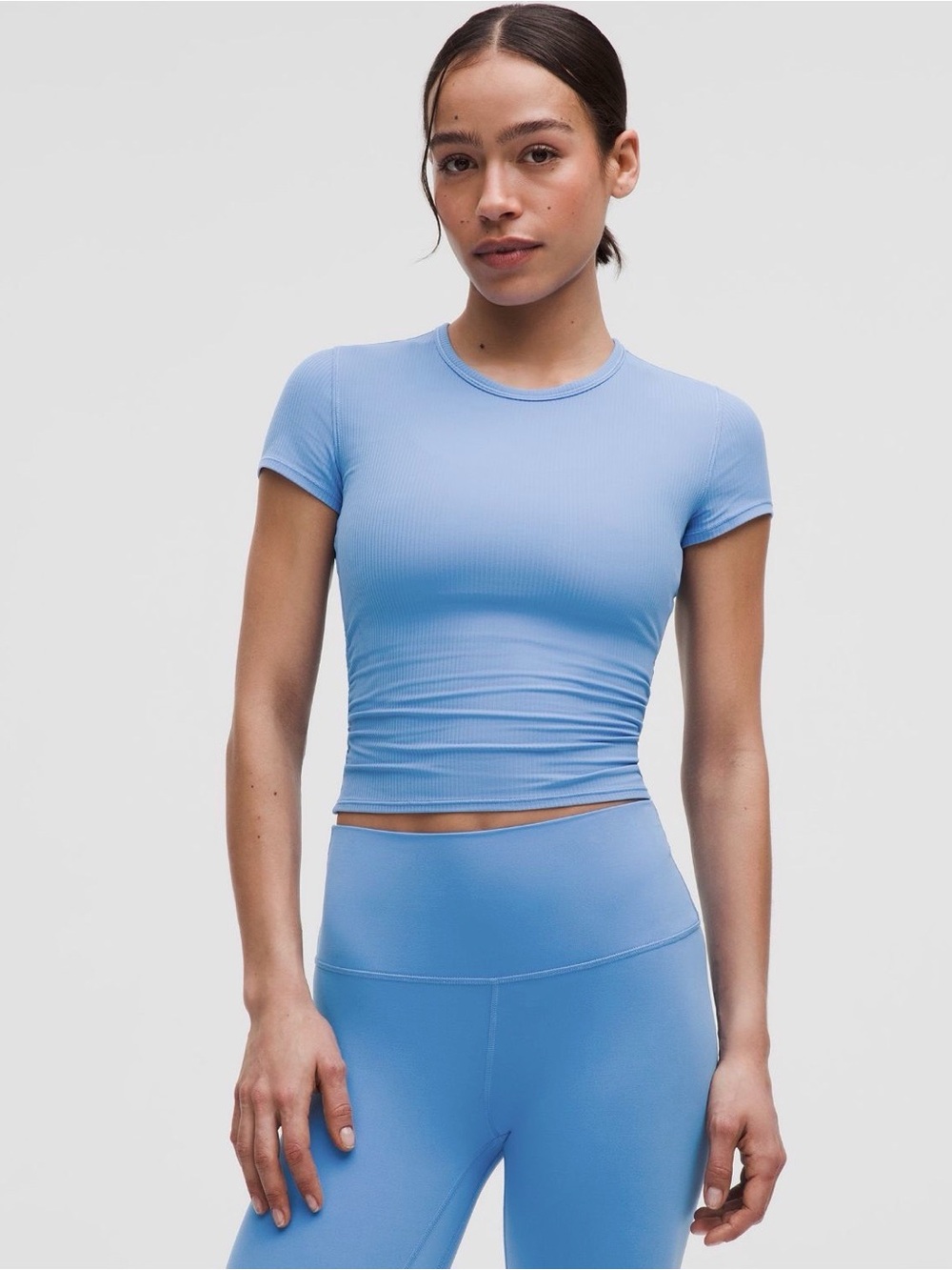 All It Takes Back-Twist Rib Short Sleeve